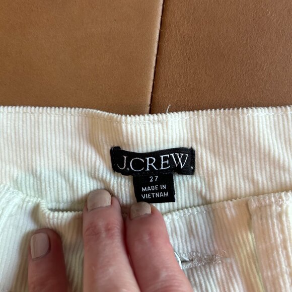 J Crew Loose straight corduroy pant - cream color or a winter white - Picture 3 of 5